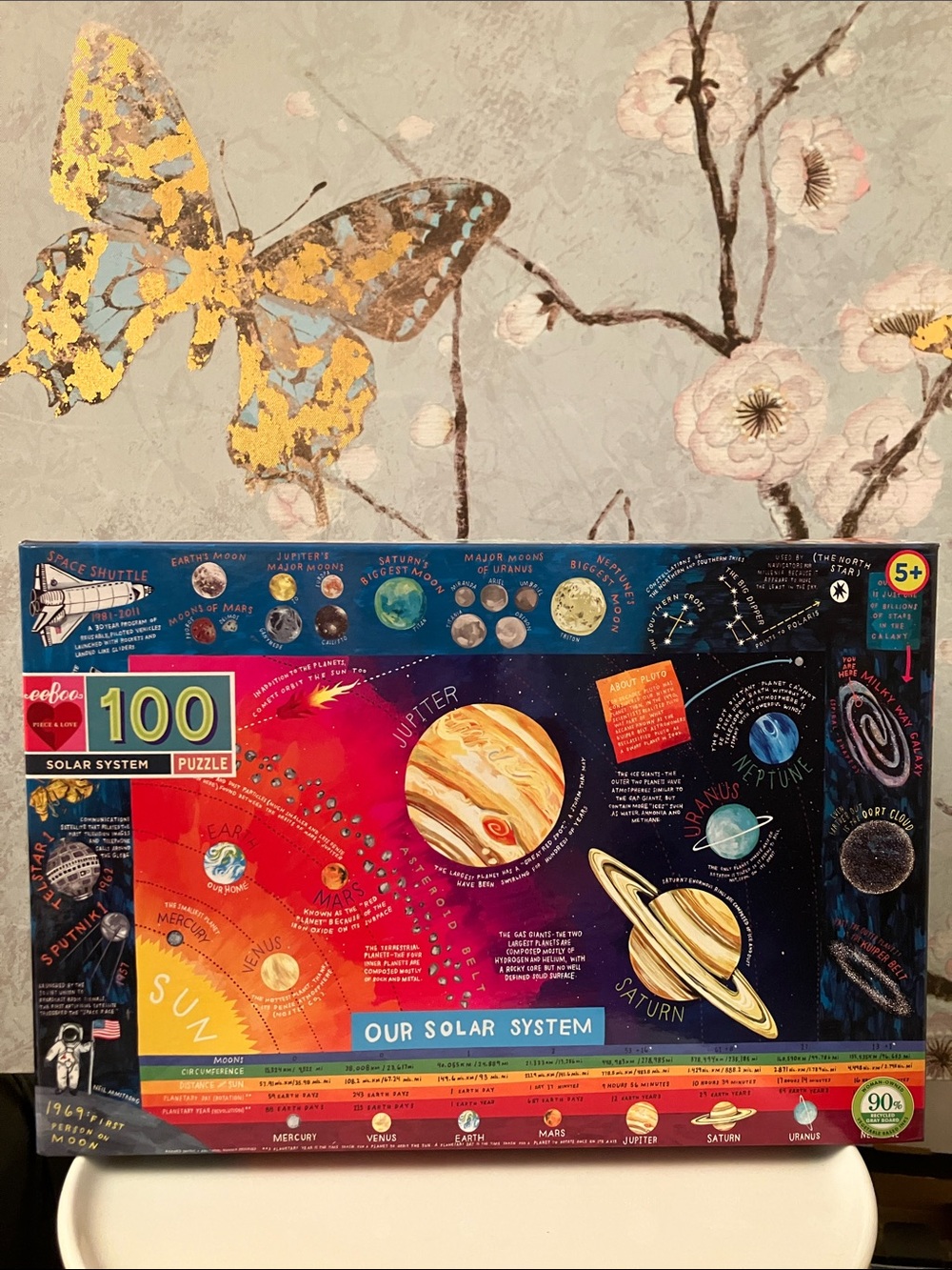 100 Piece Solar System Puzzle by Eeboo LARGE sized pieces
